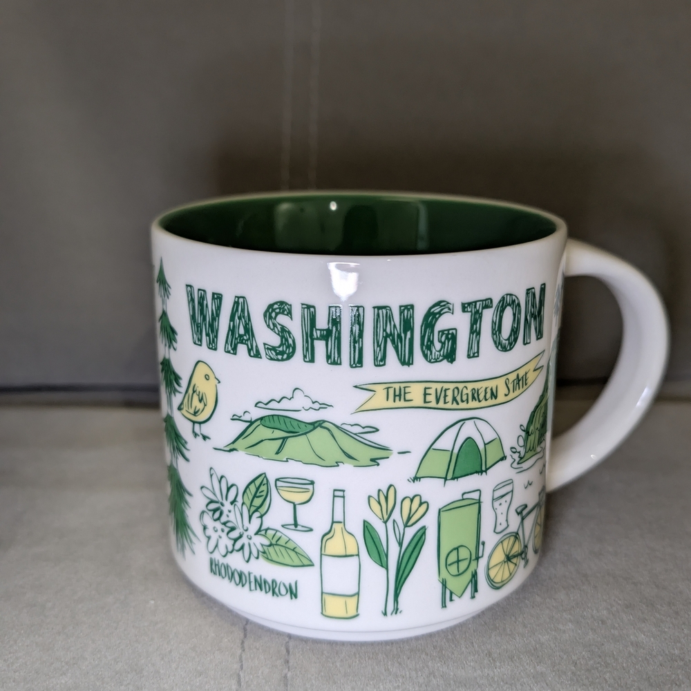 Starbucks Washington Mug - Green and White